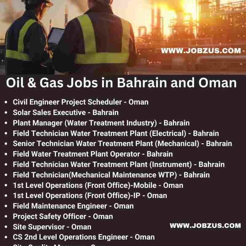 Oil & Gas Jobs in Bahrain and Oman