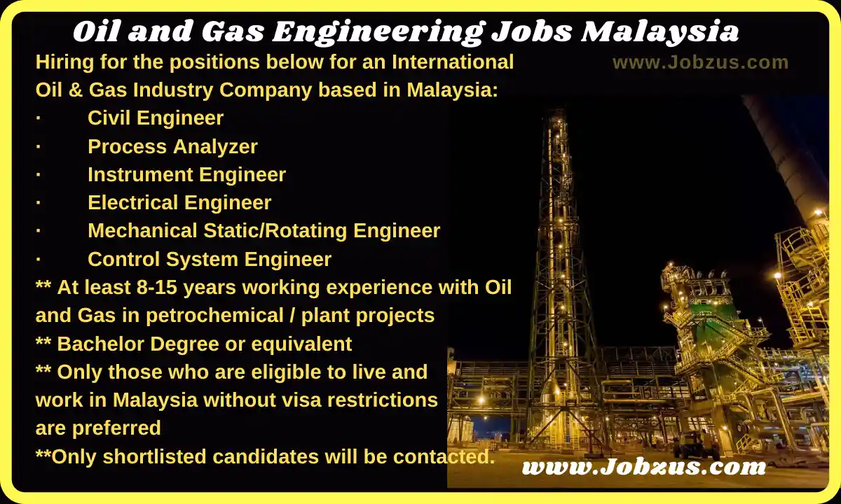 Oil and Gas Engineering Jobs Malaysia