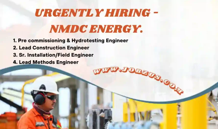 Pre commissioning Lead Construction & Hydrotesting Engineers Jobs